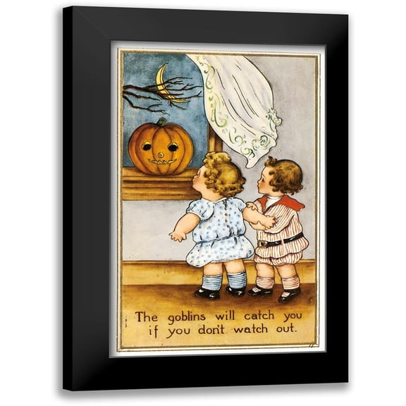 Vintage Apple Collection 10x14 Black Modern Framed Museum Art Print Titled - Goblins.tif