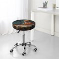 thumbnail image 7 of Round Bar Stool Seat Covers, Halloween Corgi Pumpkin Elastic Round Chair Cover Stool Seat Slipcover Bar Stool Cushions Round Pad for 12-14 inch, 7 of 7