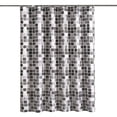 thumbnail image 1 of Cortina de ducha de 200 x 220 cm (ancho x alto), cortinas de ducha a prueba de moho, antibacterianas, repelentes al agua, forro, poliéster tejido suave, cortinas de baño, Curta, 1 of 5