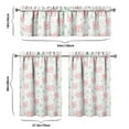 thumbnail image 5 of Farmhouse Kitchen Curtains 3 Piece Set - Funny Pig Art Print Semi-Sheer Rod Pocket Tiers & Valance for Caf Windows, 5 of 6