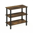 thumbnail image 2 of Furinno Turn-N-Tube 23-Inch 3-Tier Freestanding Shoe Rack Storage Organizer, Amber Pine/Black, 2 of 6