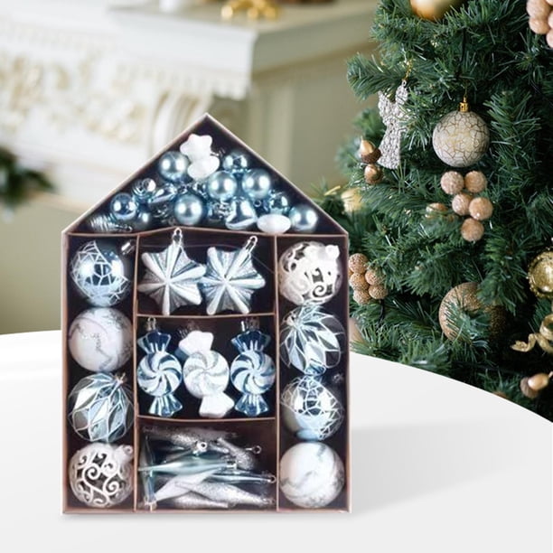 73 Piezas Colgantes de Adorno de Bola de Navidad BLESIY Manualidades colgantes Azul
