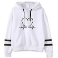 thumbnail image 2 of Woman Clothing Versatile Sweatshirts Casual Hoodies Comfortable Pullovers Slim Fit Soft Striped Lazy Style Jogging Daily Women's, 2 of 5