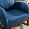thumbnail image 6 of Faitaliicy Rocking Chair Upholstered Recliner Sofa Chair With Head Pillow Side Storage Bag Modern Nursing Rocker Glider Solid Wood Base High Back Comfy Armchair For Home Office, 6 of 9