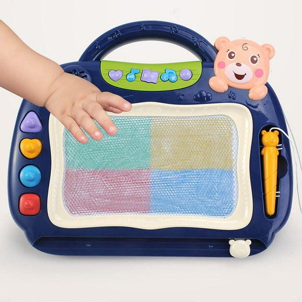 Música Dibujo Doodle Creativo Toys Regalos Dibujo Escribir Scribble Pad Imán Imán Escribir Pintura Etch Sketch Pad para Boys Azul Yotijar Tablero de dibujo