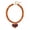 Brown, variant on Chunky Heart Necklaces for Women Colorful Resin Beaded Choker Necklace Trendy Acrylic Choker Jewelry
