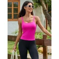 thumbnail image 6 of ANFERRY Women Fitted Workout Tank Tops with Built in Bra Ribbed Seamless U Back Basic Gym Camisoles, 6 of 7