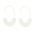 thumbnail image 1 of Qarigey 1 par de aretes de estilo simple con estampado de leopardo en forma de U para niñas adolescentes Ropa, zapatos y accesorios Miscelánea Blanco Qarigey AP010170-01, 1 of 6