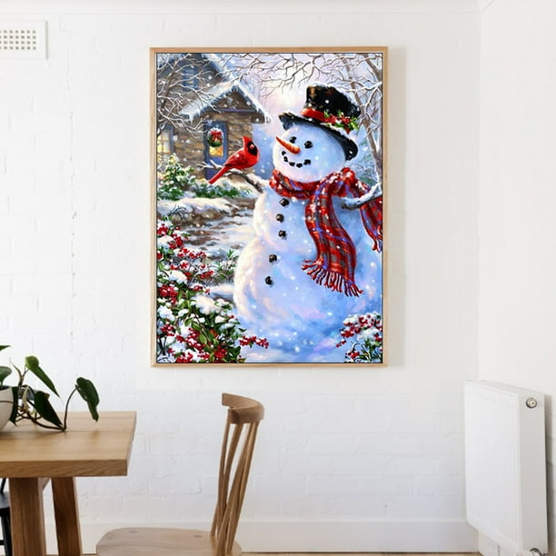 Pinturas de diamantes de imitación navideñas, pintura de diamantes artesanal de bricolaje, arte de diamantes navideños, pintura de diamantes navideña, mejore su experiencia