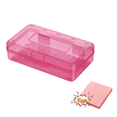 thumbnail image 5 of Sahpxhe Pink Transparent Plastic Pencil Box,Large Capacity Clear Storage Box with Snap-Tight Lid,Size7.87X2.36X4.33In,Give Away 100Pcs Pink Elf-Stick Notes,3x3 Inches To Do Lis, 5 of 9