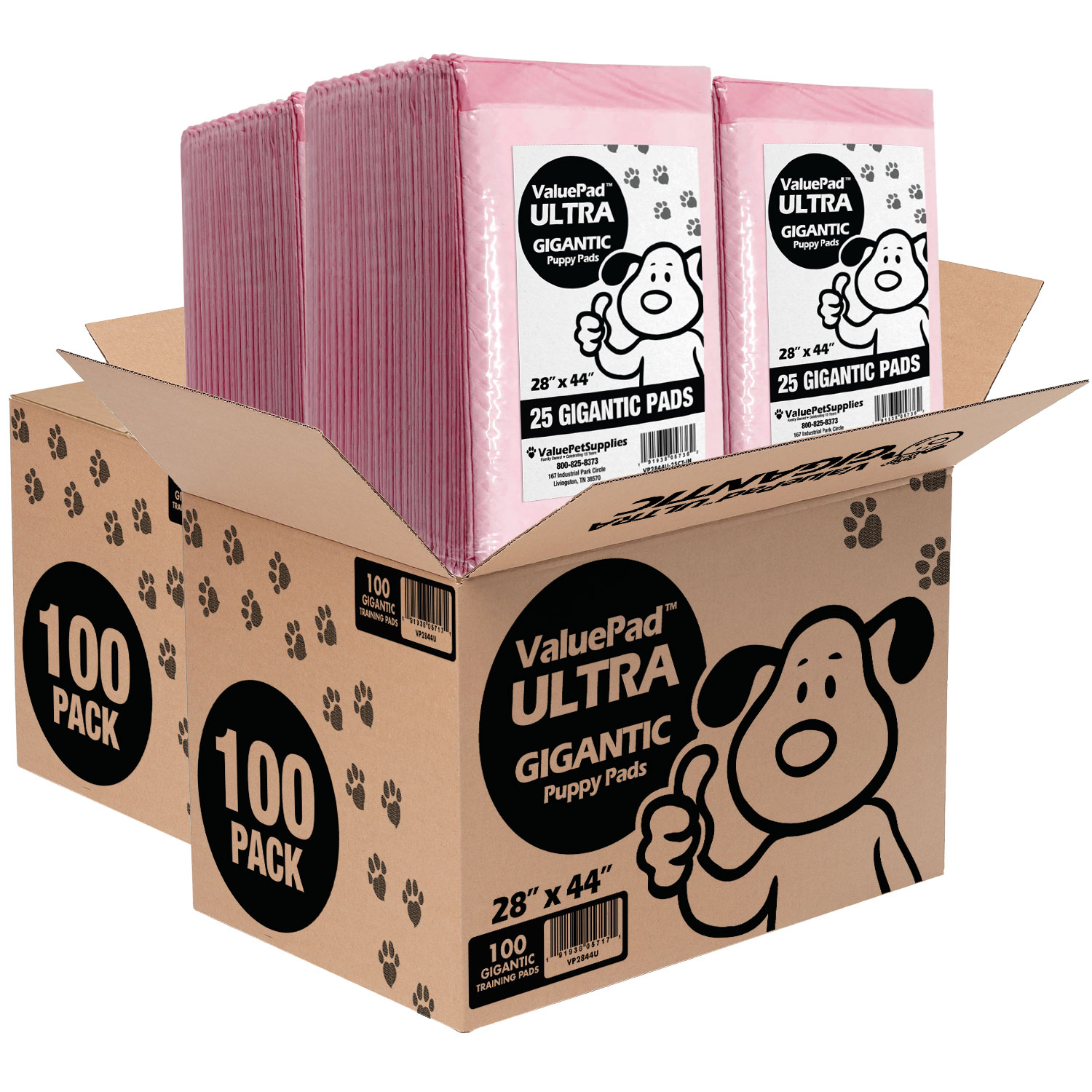 NEW ValuePad Ultra Puppy Pads, XXL Gigantic 28x44 Inch, 200 Count