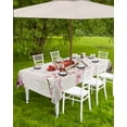 thumbnail image 4 of nqOlkjepod Spring Red Bird Outdoor Tablecloth with Umbrella Hole & Zipper, Summer Vintage Branch Floral Beige Rectangle Table Cover 52x70 Inch, Dining Waterproof Table Cloth Protector for Patio, 4 of 7
