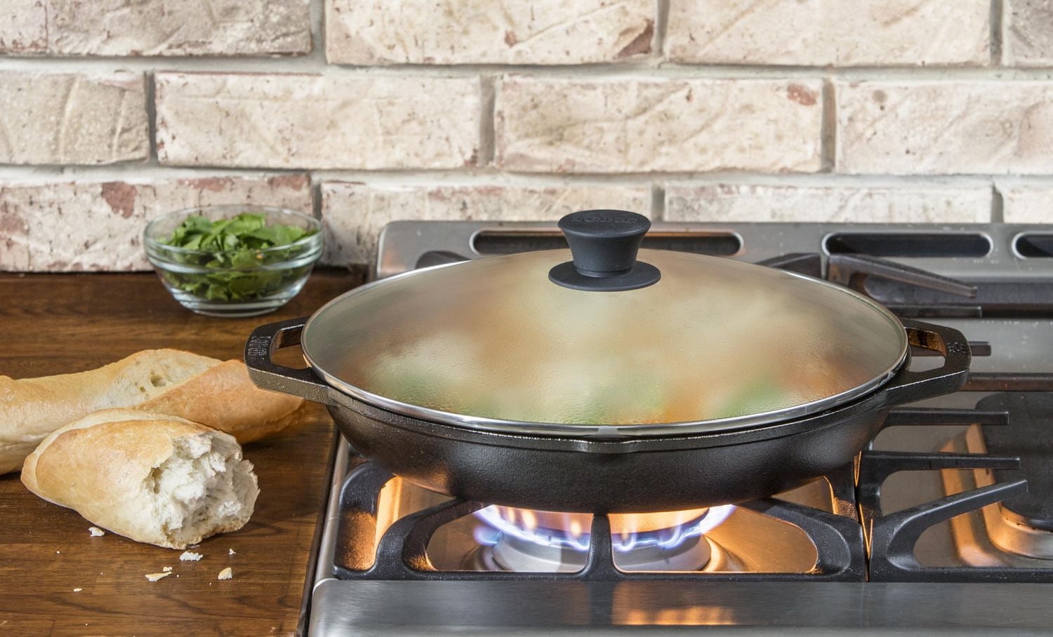 Couvercle en verre trempé Lodge de 12 po pour poêle en fonte