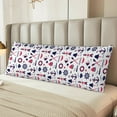 thumbnail image 6 of Disketp Sailing Marine Travel Print Body Pillow Cover - Super Soft 20x54 Body Pillow Case,Long Side Hidden Zipper, 6 of 8