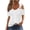 White, variant on T Shirts for Women Short Sleeve Solid Oversize V-Neck Cozy Style Vintage Shirts T-shirts Plain Ladies Tshirts Trendy Work Out Tshirt Tops Sports Holiday Beach Tee Blouse up to 50% Off Hot Pi
