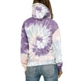 thumbnail image 3 of Long Sleeve Hoodie Pullover Sweatshirt Tops For Women Autumn Winter Tie-Dye Print Pullover Drawstring Sweatshirt with Pocket Ladies Pocket Casual Loose Tunic Blouse Tops, 3 of 3