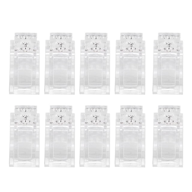 Clips Transparentes Para Puntas De Uñas, Clips De Molde De Construcción Rápida De Gel Polivinílico, Accesorios De Gel Para Uñas 10 Unids/Set Cateissary CE002150-00