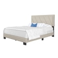 thumbnail image 4 of Boyd Sleep Diagonal Off White Linen Queen Size Fully Upholstered Platform Bed Frame with Adjustable Headboard, Qualified Box Spring or Foundation Required for Use, 4 of 13