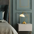 thumbnail image 5 of O'Bright Bankers - Cordless LED Table Lamp, Battery-Operated, Rechargeable, 3-Level Dimming, Universal USB-C Charging, 180° Swivel Head, White Jade Glass Shade, Antique Brass, 5 of 7
