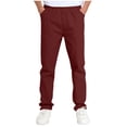 thumbnail image 2 of Sevevn Boys' High Elastic Waist Straight Leg Uniform Pants Lightweight Breathable For School Daily Travel Wear, 2 of 9