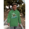 thumbnail image 2 of Ride the Wave - Surf Club Beach Vibes Retro Emoji Youth's Hoodie, 2 of 4