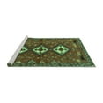 thumbnail image 2 of Ahgly Company Machine Washable Indoor Square Persian Turquoise Blue Traditional Area Rugs, 3' Square, 2 of 4