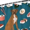 thumbnail image 3 of Boxer Dog Pitbull Terriers Dog and Sushi Shower Curtain 84"x72" ,Bathroom Decorative Shower Curtains Set with 12 Hooks,Modern Waterproof Washable Shower Curtain, 3 of 6
