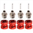 thumbnail image 2 of 4 Adaptadores de Transmisión de Cubo de Rueda Hexagonal de 12 Mm, Acoplador Combinador de Extensión de 12 mm para 1/10 RC Car Crawler SCX10 D90, Rojo, 2 of 8
