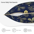 thumbnail image 3 of KLL Vintage Golden Butterfly Decorative Throw Pillow Covers Velvet Soft for Couch Sofa Bedroom Living Room Outdoor (No pillow core)- 16"x16", 3 of 5