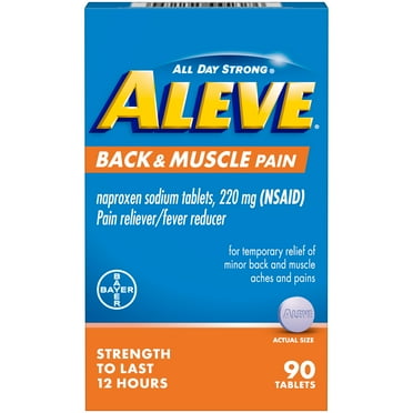 Aleve Back & Muscle Pain Reliever Naproxen Sodium Tablets, 90 Count