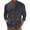 Dark Gray, variant on Mens Double Breasted Cotton Linen Long Sleeve Shirts Stand-up Collar Loose Vacation Casual Blouses (Brown,S)