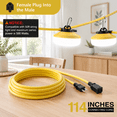 Led Site Rope Lighting 50FT 2Prong LED Construction String Lights, 5000 Lumen Daylight ...