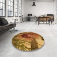 thumbnail image 4 of Ahgly Company Machine Washable Indoor Square Transitional Saddle Brown Area Rugs, 8' Square, 4 of 7