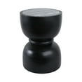 thumbnail image 6 of Round Marble End Table for Home Decor - Modern Mango Wood Side Table for Small Spaces, Bedroom, and Night Stand - Contemporary Bedside Accent for Drink Table and Living Room - 18", Black, 6 of 11