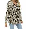 thumbnail image 2 of Fantaslook Long Sleeve Blouses for Women V Neck Button Casual Tops Tunic Henley T Shirts, 2 of 7