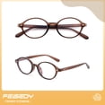 thumbnail image 3 of Gafas de luz azul FEISEDY Vintage Ovaladas para mujer/hombre B0242, 3 of 7