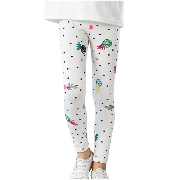 Odeerbi 3-12 Years Kids Girls Yoga Leggings Floral Workout Dance Athletic Sports Pants Summer Comfortable Cute High Waist Pants