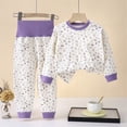 thumbnail image 6 of CAUYDY Toddler Girl Pjs Newborn Sleepwear Cute Long Sleeved Top and Pants 2Pcs Set Infant Outfits Baby Clothes for Girls Fall Winter 12M 18M 24M 1T 2T Sizes 18-24 Months,Purple, 6 of 7