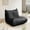 Black, variant on Gtilzria Lazy Sofa, Bean Bag Chair for Adults Floor Couch with Faux Leather Lounge for Living Room, Bedroom, Black