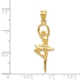 thumbnail image 3 of FJC Finejewelers 14k Yellow Gold Polished Large Ballerina Charm, 3 of 6