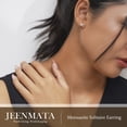 thumbnail image 6 of JeenMata 0.5 Carat Princess Cut Moissanite 4 Prong Solitaire Stud Earrings in 18k White Gold Plating for Women, 6 of 11