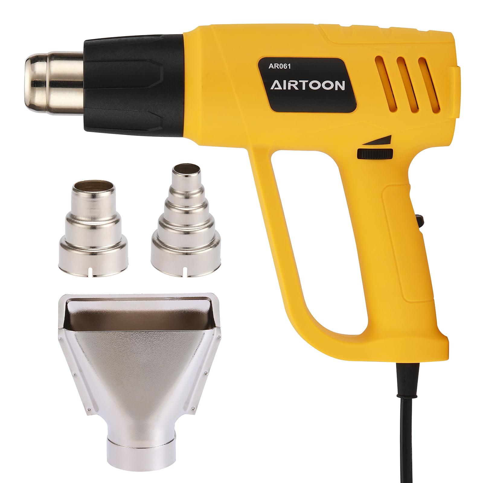 AIRTOON 2000W Heat Gun, Heavy Duty Soldering Hot Air Gun, Variable  Temperature Control with 2-Temp Settings 120°F~1094°F, 3 Nozzles for Shrink  Wrap, Soften Paint, Loosen Bolts and More 