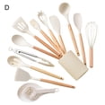 thumbnail image 2 of Mdesiwst Non-stick Silicone Cookware Silicone Cooking Utensils Set Non-stick Heat Resistant Spatula Spoon Oil Brush Shovel Egg Beater Food Grade for Non-stick, 2 of 8