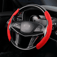 thumbnail image 4 of Funda para volante de coche, de gamuza y fibra de carbono, con estampado de funda para manillar, antideslizante, para volante, 4 of 4