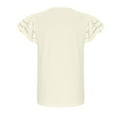 thumbnail image 6 of Girls T Shirts, Children's Short Sleeved Solid Color T-shirt Round Neck Half Sleeved Casual Versatile, 6 of 8