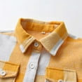 thumbnail image 4 of SERTG Kids Plaid Academic Shirt Long Sleeve Fashion School Style Spring Fall Casual Top for Boys and Girls 1-6 Years(Yellow,7 Years), 4 of 9