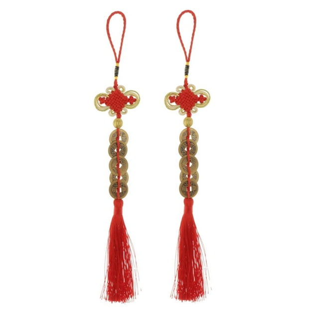 Nudo chino Feng Shui Monedas Fortune Charm Decoración de coche Regalos de estilo 8 Zulema monedas chinas de buena suerte