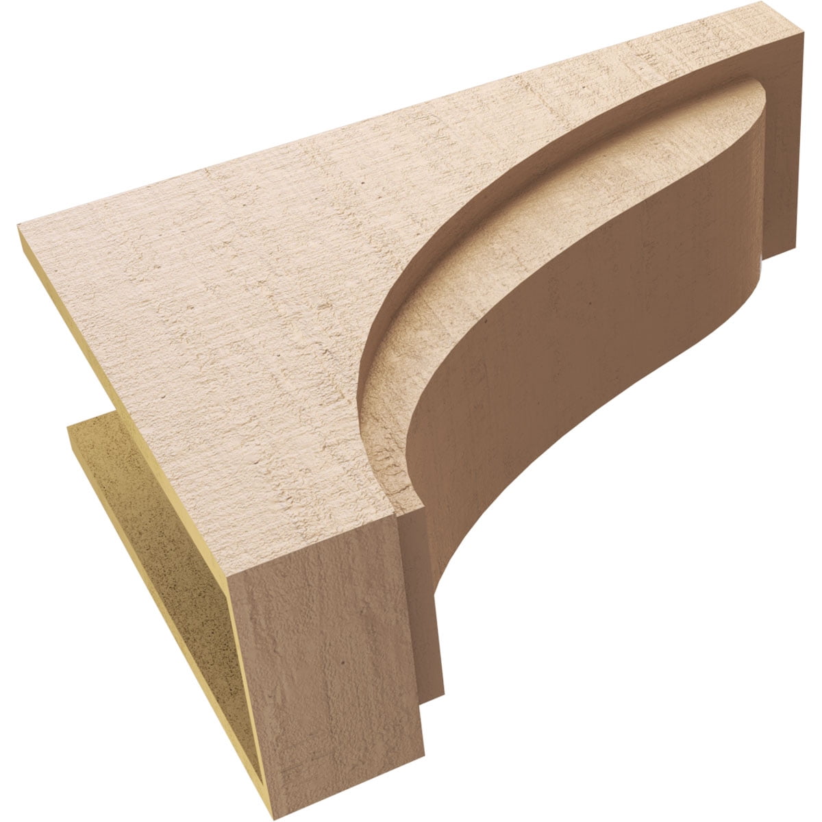 9"W x 27"D x 18"H Classic Helena Rough Cedar Woodgrain TimberThane Corbel, Primed Tan