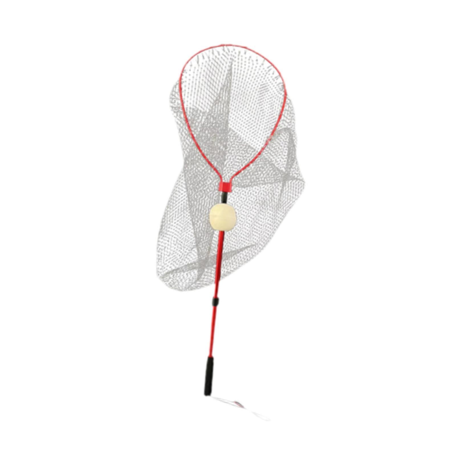 GARENDE Fishing Net Landing Net Extendable Telescopic Handle Lightweight Mesh Net Fishes Catching Releasing Net for Catfish Dragonfly Double Section