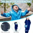 thumbnail image 2 of Hpgjzj Kids Toddler Rain Suit for boys girls One Piece Hoodie Full Zipper Waterproof Rain Jacket 1-10 years, 2 of 7